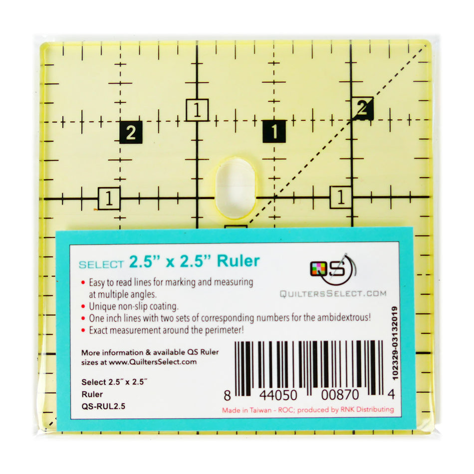 Quilter's Select 2.5" x 2.5" Non-Slip Ruler