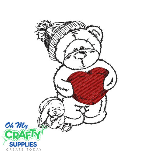 Bear and Bunny 1011 Embroidery Design
