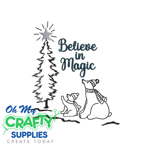 Believe in Magic Bears 1014 Embroidery Design