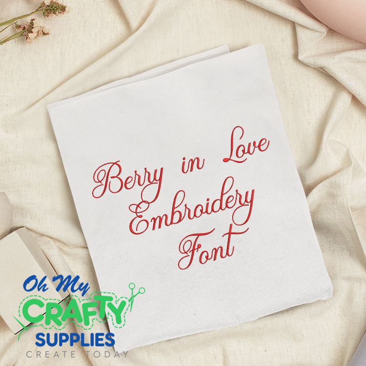 Berry In Love Embroidery Font (BX Included)