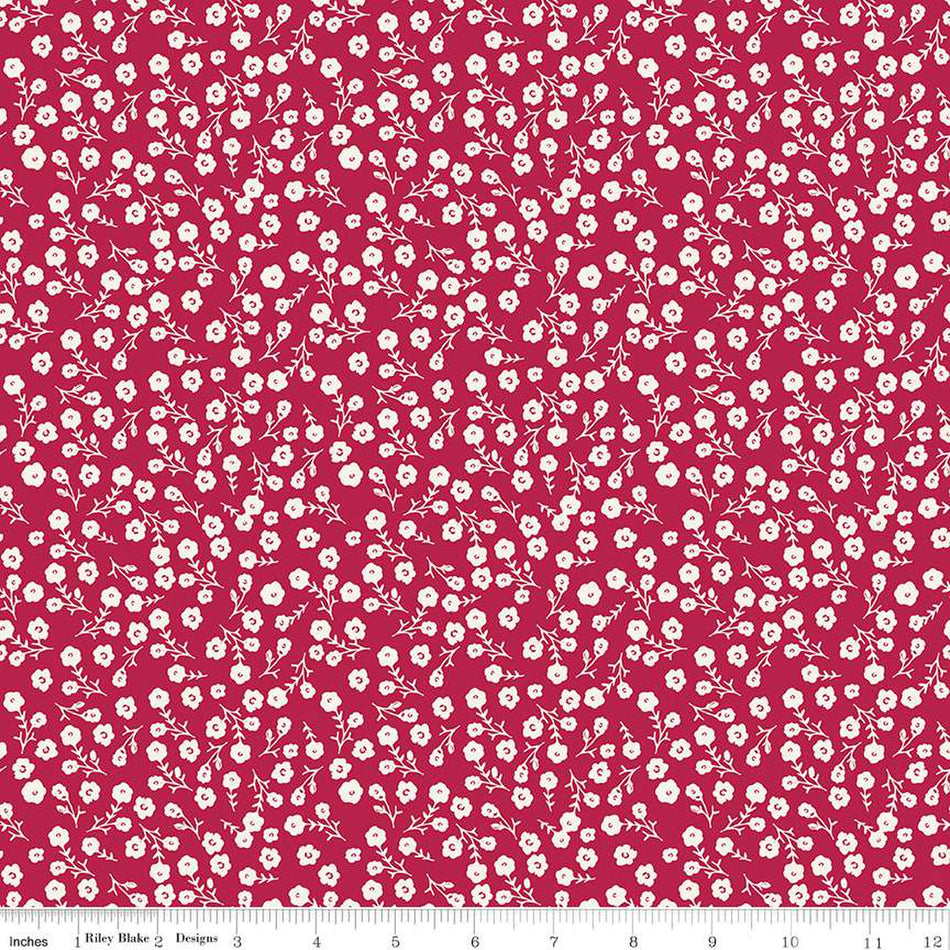 Heirloom Red Ditsy Berry 1/2 yard