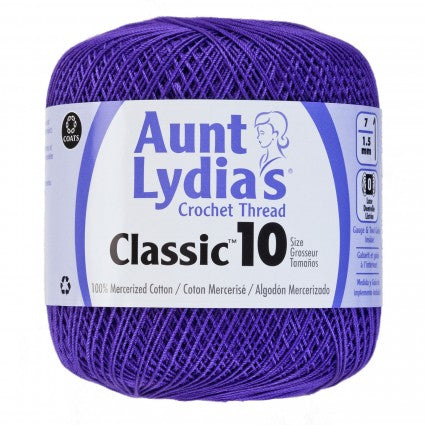 Aunt Lydia Crochet Thread Size 10 Violet
