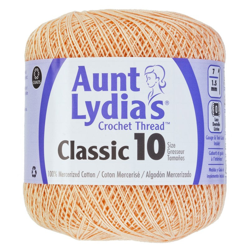 Aunt Lydia Crochet Thread Size 10 Light Peach