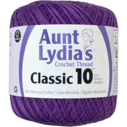 Aunt Lydia Crochet Thread Size 10 Purple