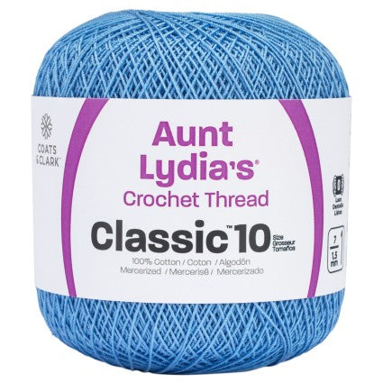 Aunt Lydia Crochet Thread Size 10 Medium Blue