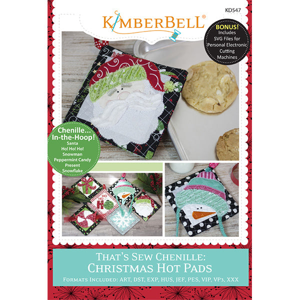 That’s Sew Chenille: Christmas Hot Pads, Machine Embroidery