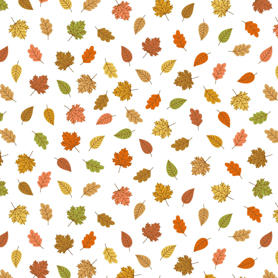 Kimberbell Celebration Falling Leaves (Brown/Orange) 1/2 yard