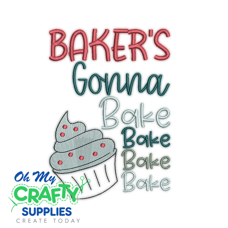 Bakers Gonna Bake 1023 Embroidery Design
