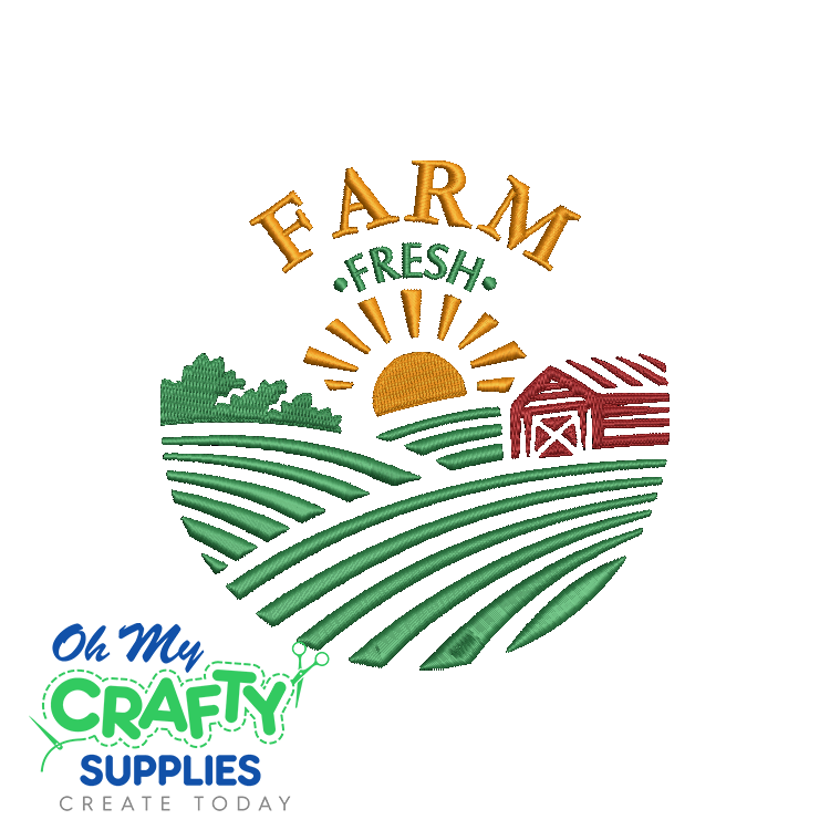 Farm Fresh 819 Embroidery Design