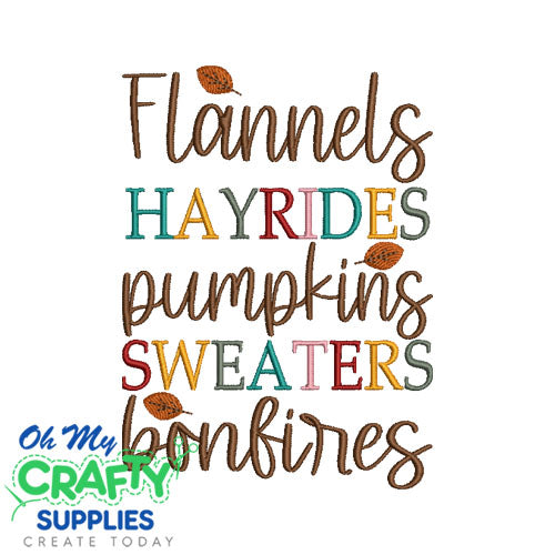 Flannel Hayrides 826 Embroidery Design