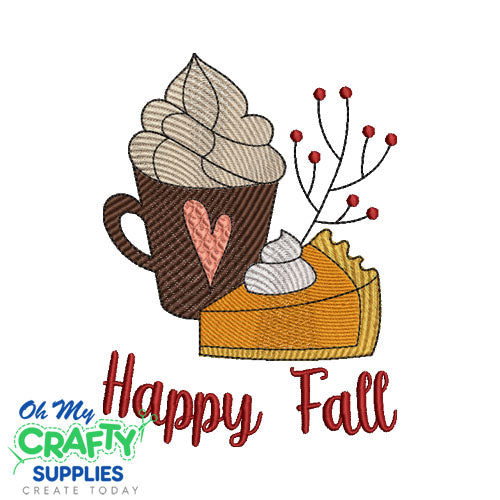 Sketch Happy Fall Pie 92723 Embroidery Design