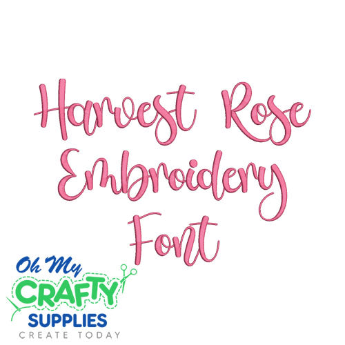 Harvest Rose Embroidery Font (BX Included)