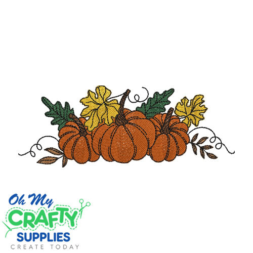 Pumpkin Trio 82523 Embroidery Design Oh My Crafty Supplies Inc 1792