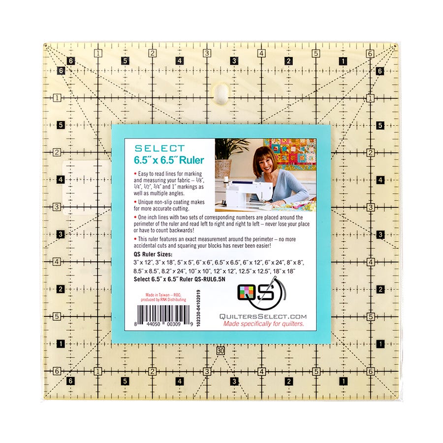 Quilter's Select 6.5" x 6.5" Non-Slip Ruler