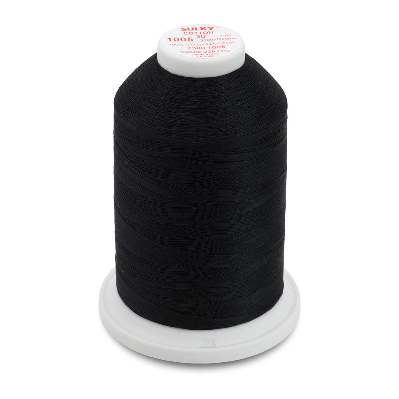 Sulky 30 Wt. Cotton Thread  Black