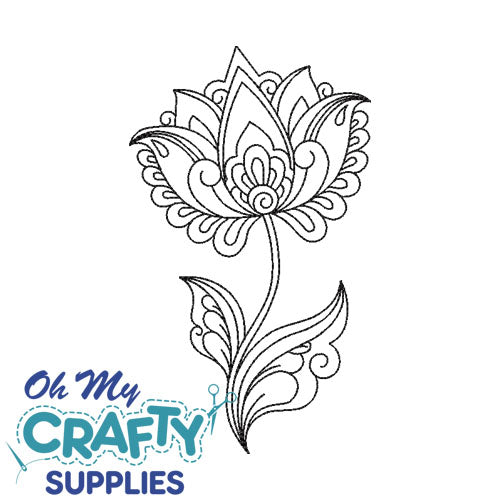 Henna Flower 5822 Embroidery Design