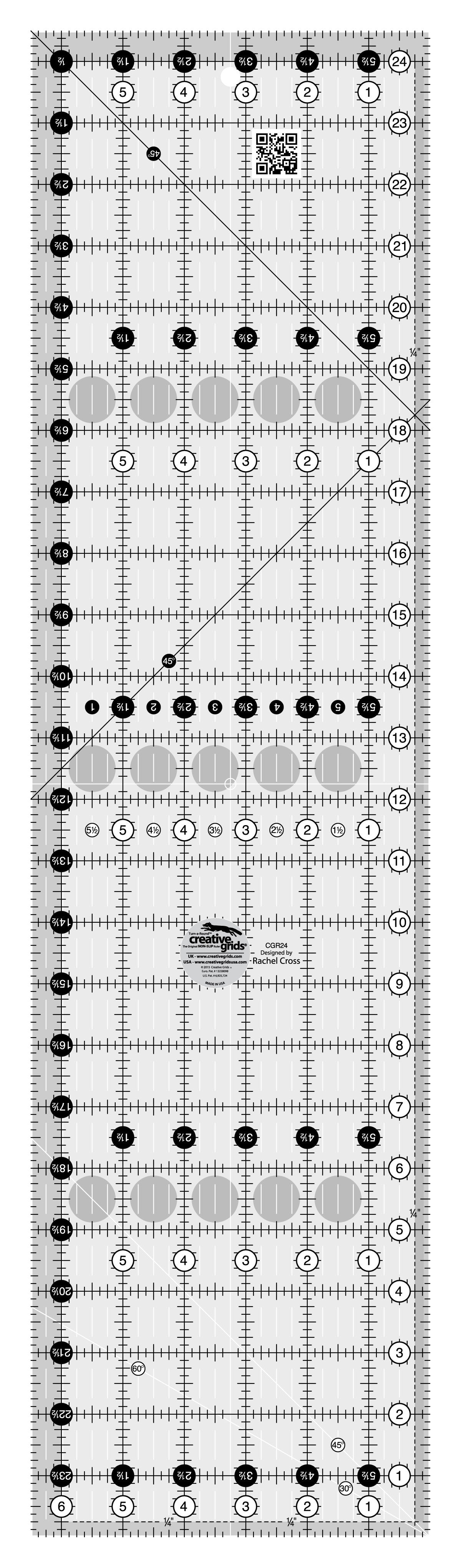 Creative Grids Quilt Ruler 4-1/2in x 8-1/2in