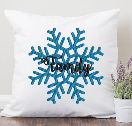 Family Snowflake Embroidery Design - Oh My Crafty Supplies Inc.
