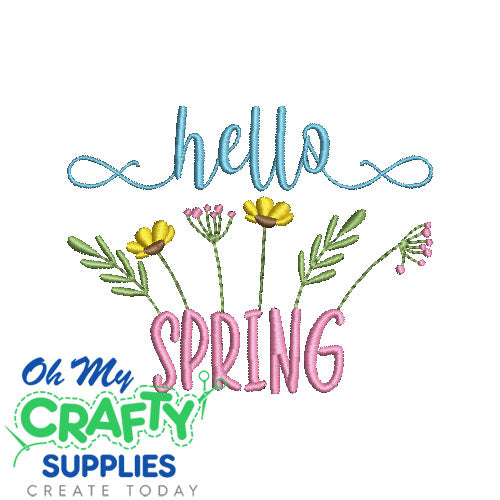 Hello Spring 225 Embroidery Design