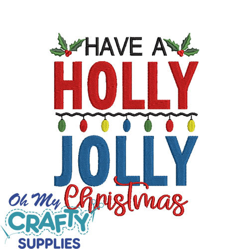 Holly Jolly Christmas 1120 Embroidery Design