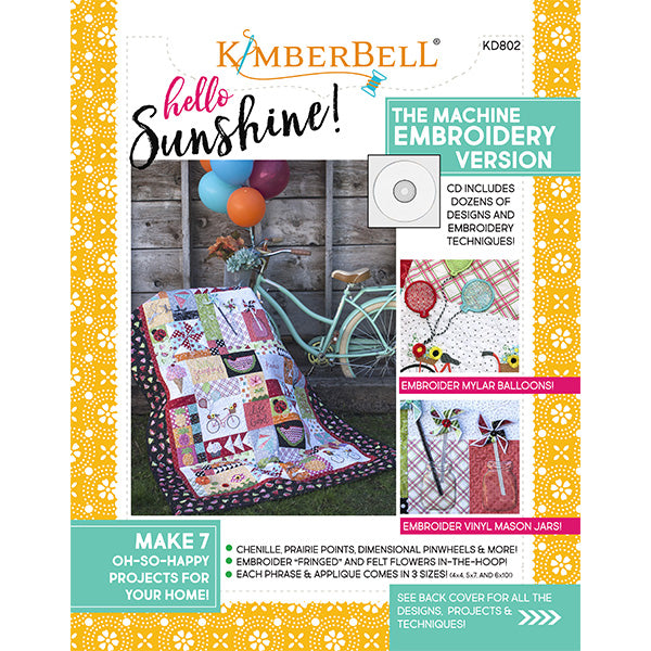 Kimberbell Hello Sunshine Pattern Book CD Machine Embroidery