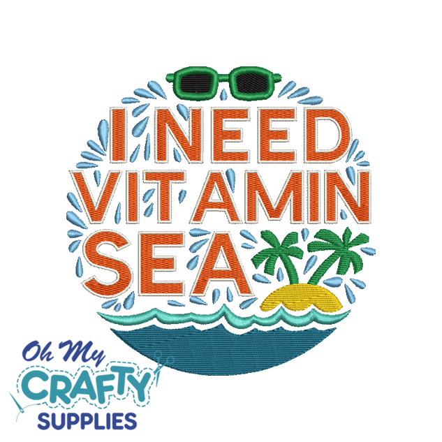 Need Vitamin Sea 1228 Embroidery Design