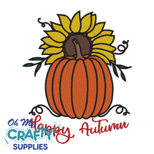 Happy Autumn 719 Embroidery Design