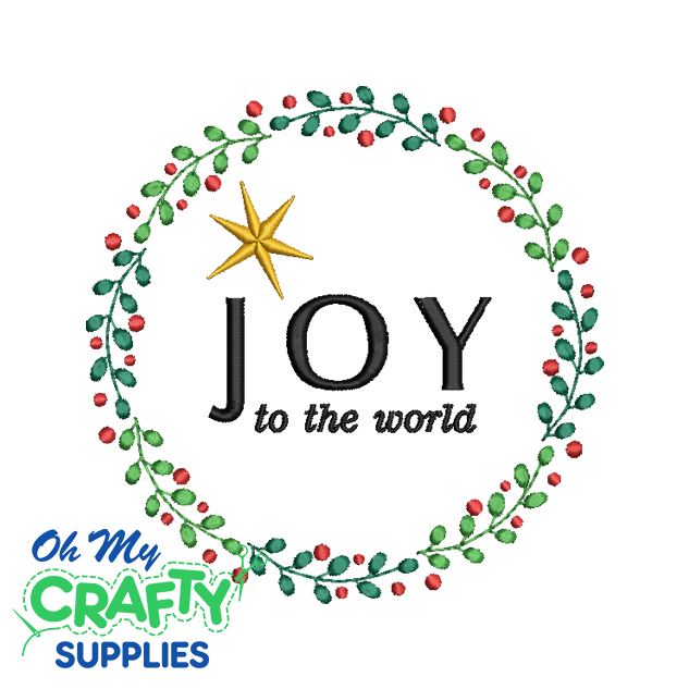 Joy To The World 1019 Embroidery Design