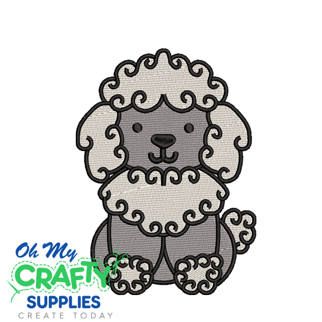 Poodle Solid Stitch 81 Embroidery Design
