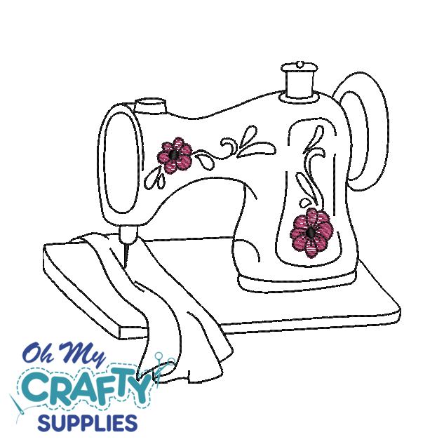 Floral Sewing Machine Sketch 42922 Embroidery Design – Oh My Crafty Supplies  Inc.