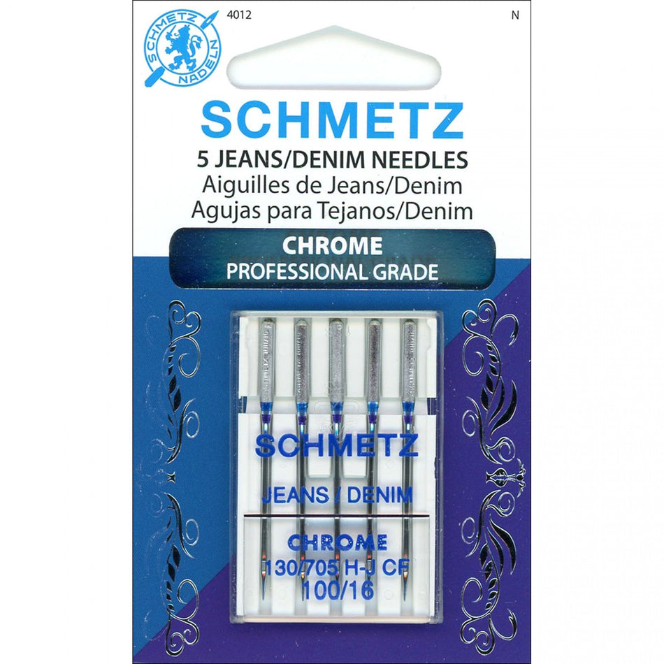 Schmetz Needle Chrome Denim 100/16