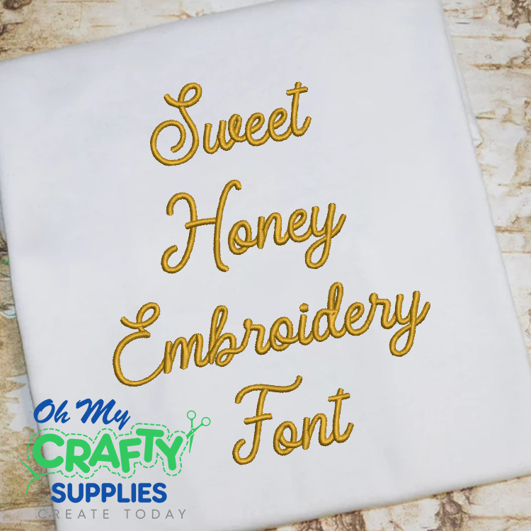 Sweet Honey Embroidery Font (BX Included)