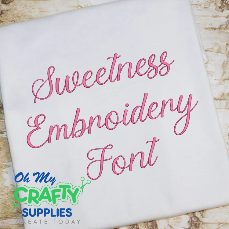 Sweetness Embroidery Font (BX Included)