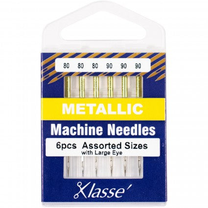 Klasse Metallic Needle Asst (x3 ea) 80/12, 90/14