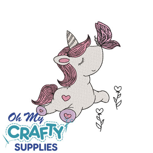Unicorn Hearts 1224 Embroidery Design