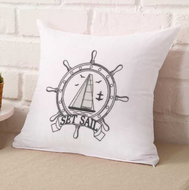 Let's Set Sail Embroidery Design