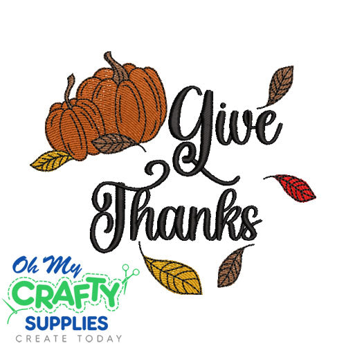 Give Thanks 915 Embroidery Design