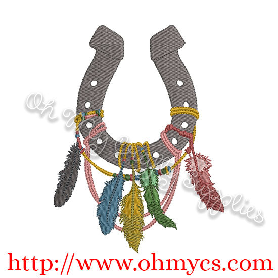 Boho Chic Horse Shoe Embroidery Design