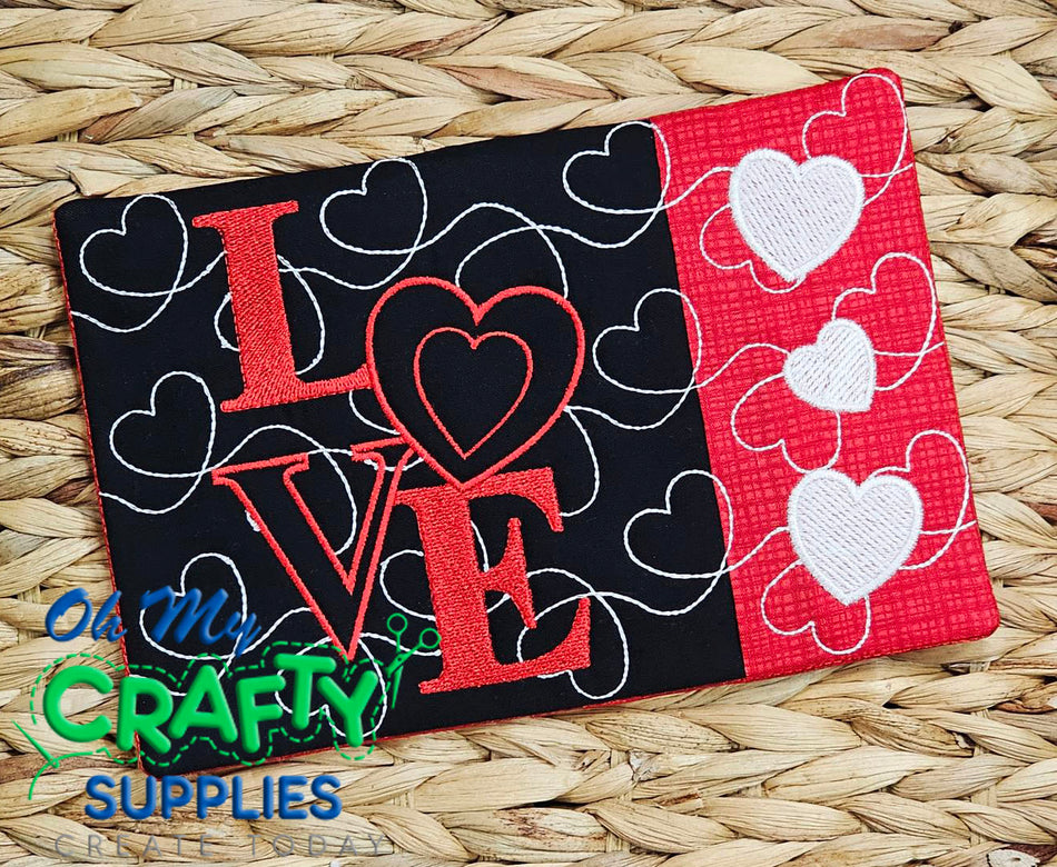 Love Mug Rug Embroidery Design (REV)