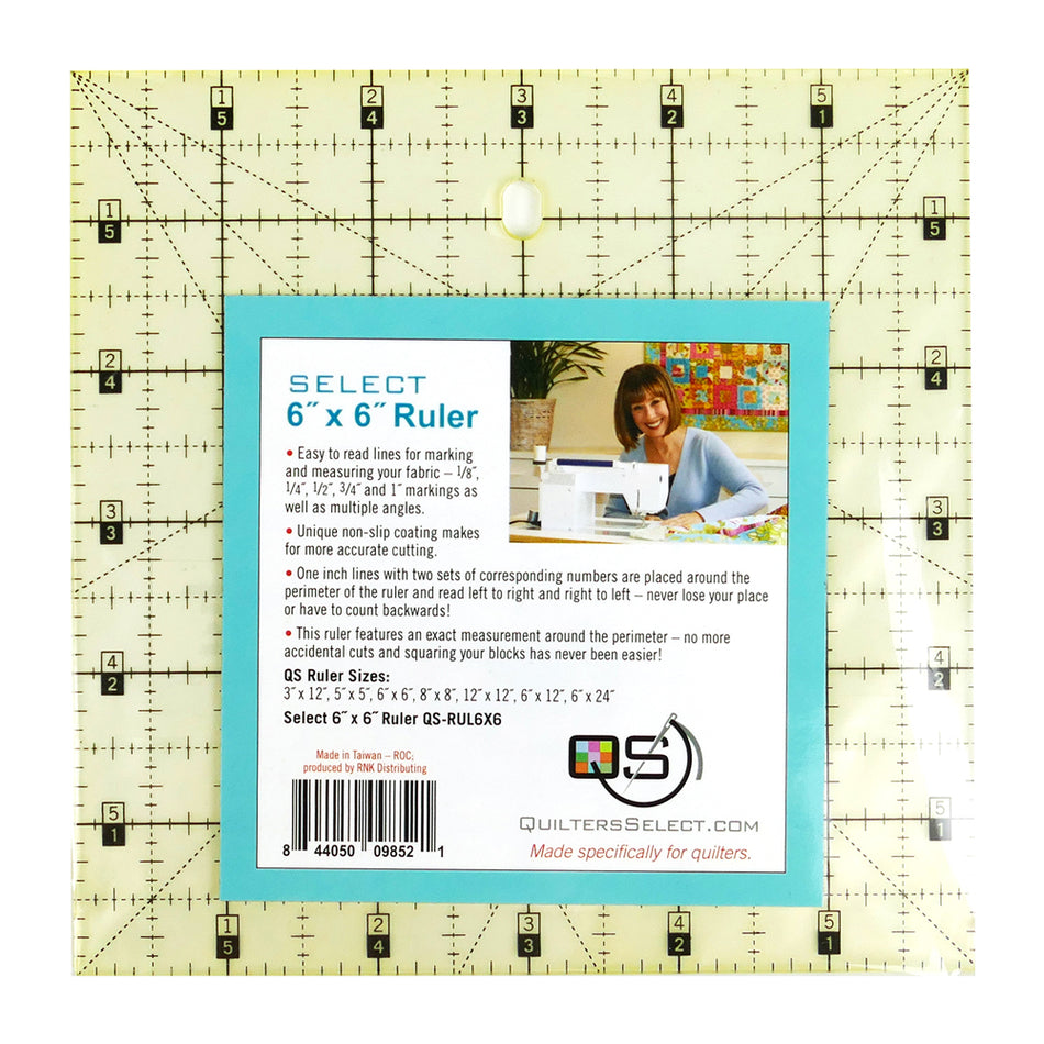 Quilter's Select 6" x 6" Non-Slip Ruler