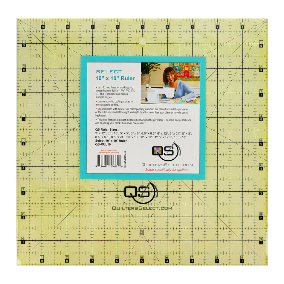 Quilter's Select 10" x 10" Non-Slip Ruler