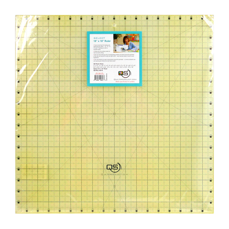 Quilter's Select 18" x 18" Non-Slip Ruler