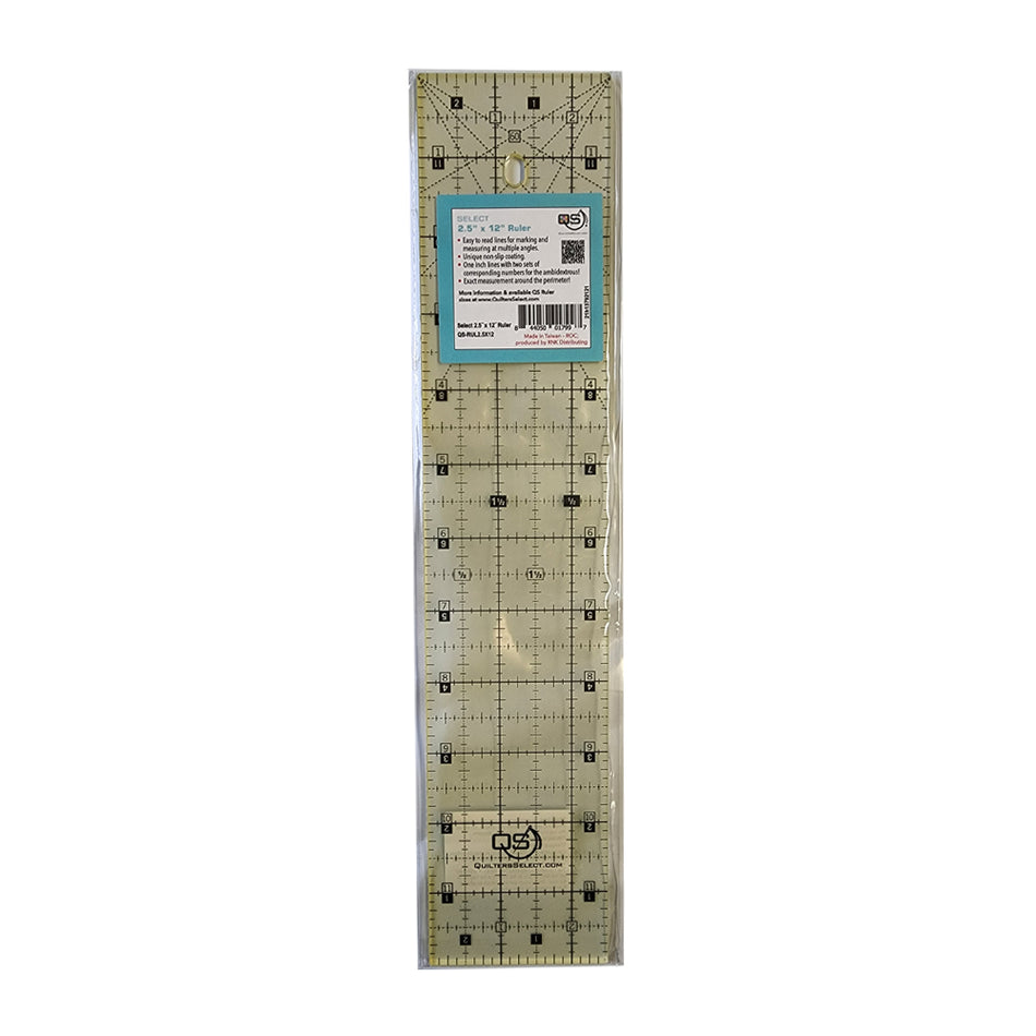 Quilter's Select 2.5" x 12" Non-Slip Ruler