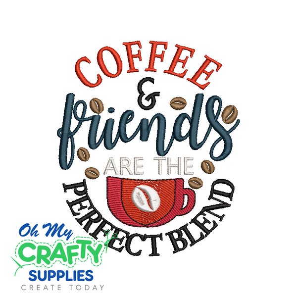 Coffee Blend Friends 615 Embroidery Design