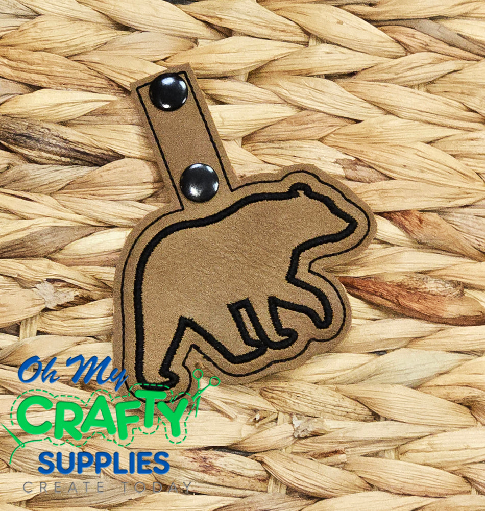 Bear Key Fob Embroidery Design (KFC)