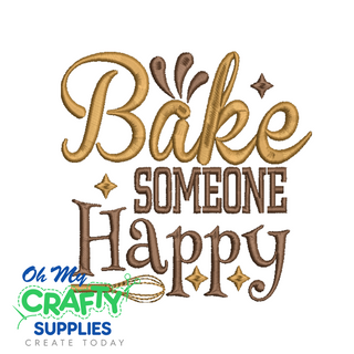 Bake Someone Happy 717 Embroidery Design