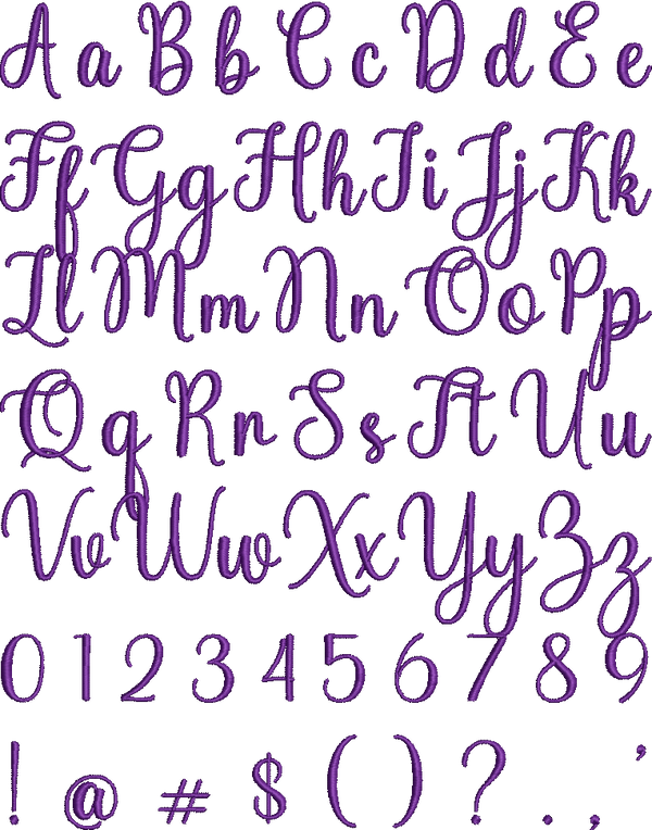 Brightside Embroidery Font (BX Included)