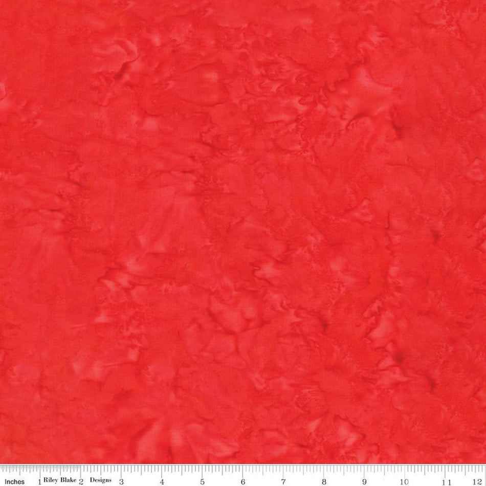 Expressions Batiks Hand-Dyes Soft Red 1/2 yard