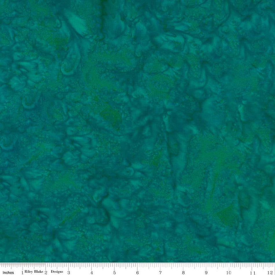 Expressions Batiks Hand-Dyes Tempo Teal 1/2 yard