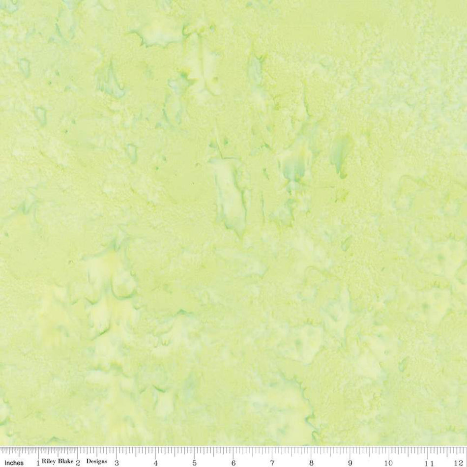 Expressions Batiks Hand-Dyes Pale Lime 1/2 yard
